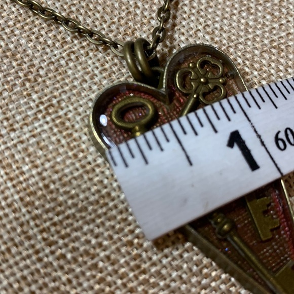 Key Heart Necklace Handmade - Picture 6 of 9